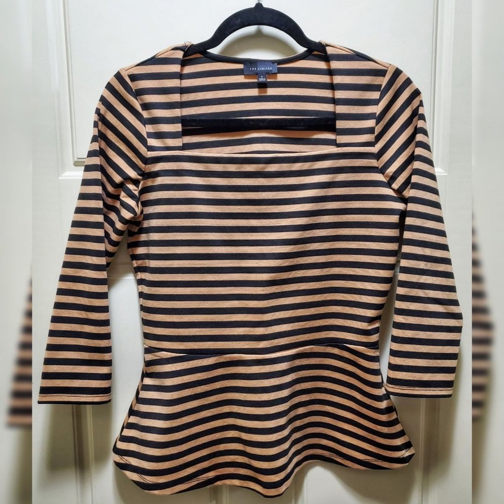 The Limited Striped Peplum Top